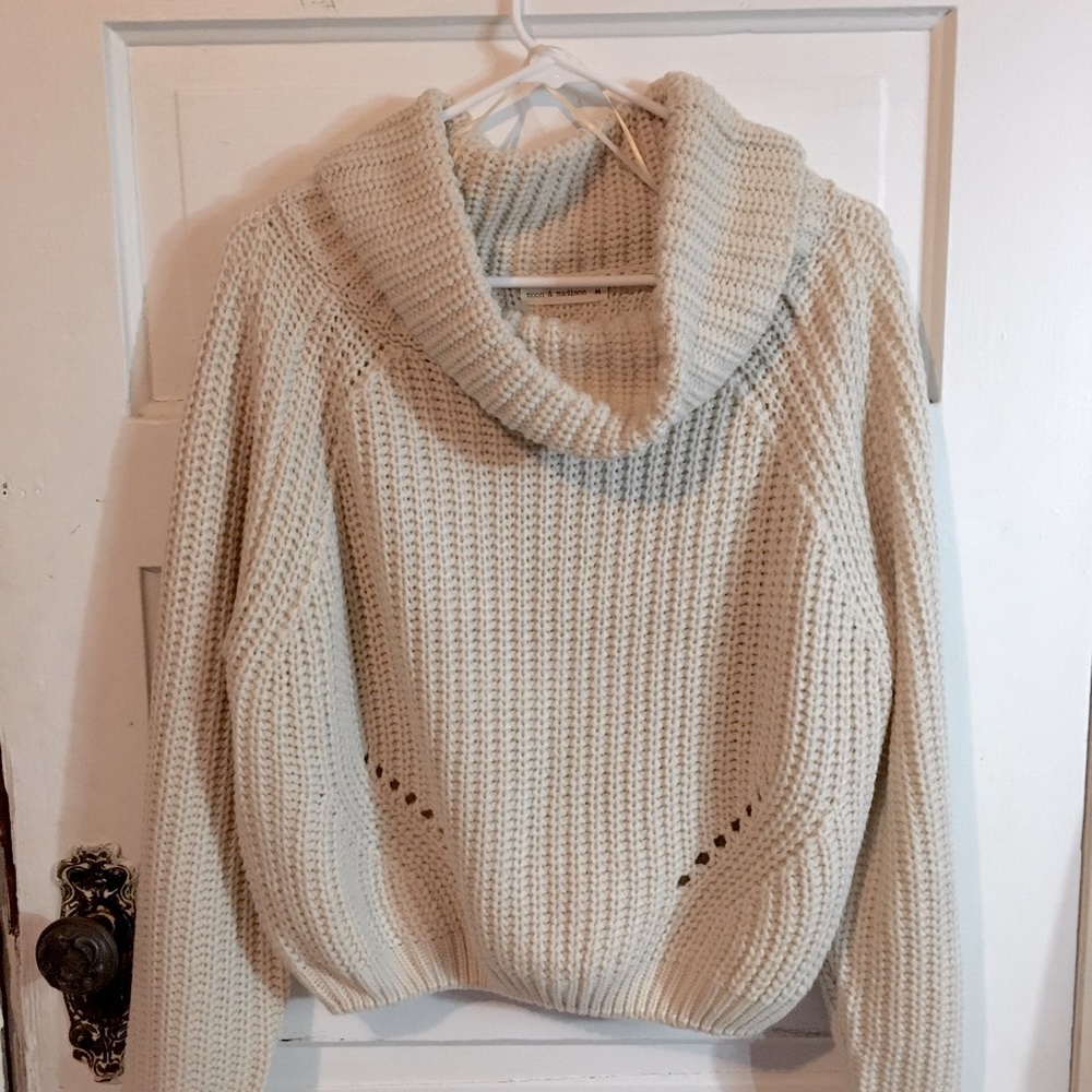 Cream cowl neck sweater